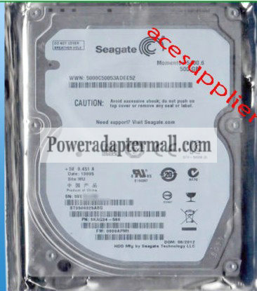 Seagate ST9500325AS 2.5"SATA 500GB 5400RPM HDD Hard Drive - Click Image to Close